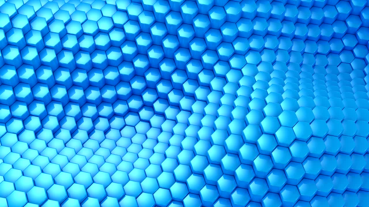 los hexágonos formaron una onda