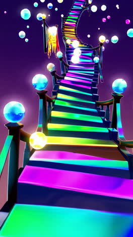 magical rainbow spiral staircase