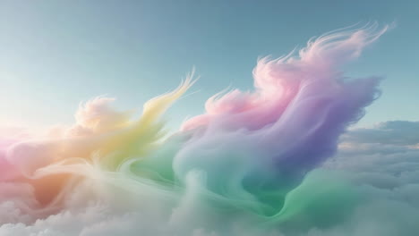 ethereal pastel cloudscape