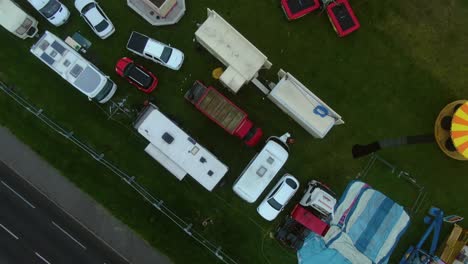 top view of beautiful amusement park in london