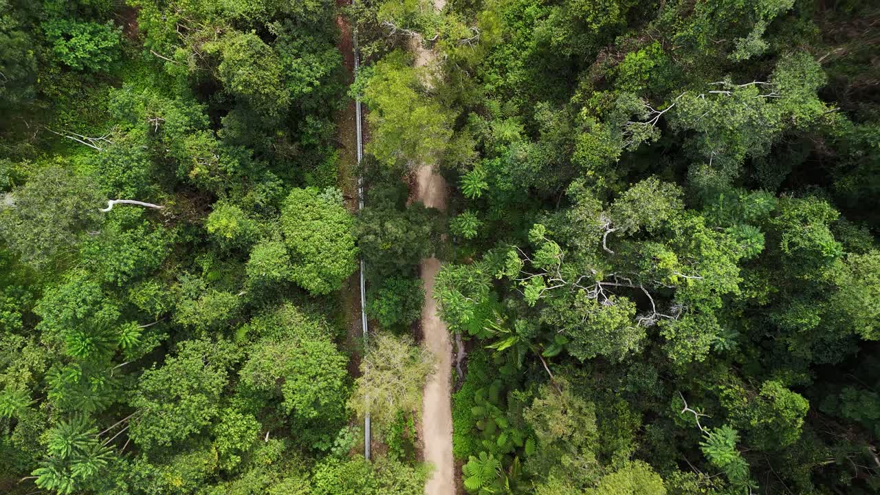Following the pathway along the Northern Rivers Rail Trail leading to the old Burringbar Range train tunnel. Tweed Heads Australia.