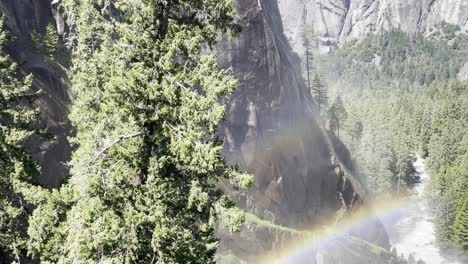 yosemite mist trail mountain view panning shoot