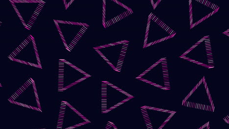 Neon-futuristic-triangles-pattern-with-rainbow-lines-on-black-gradient