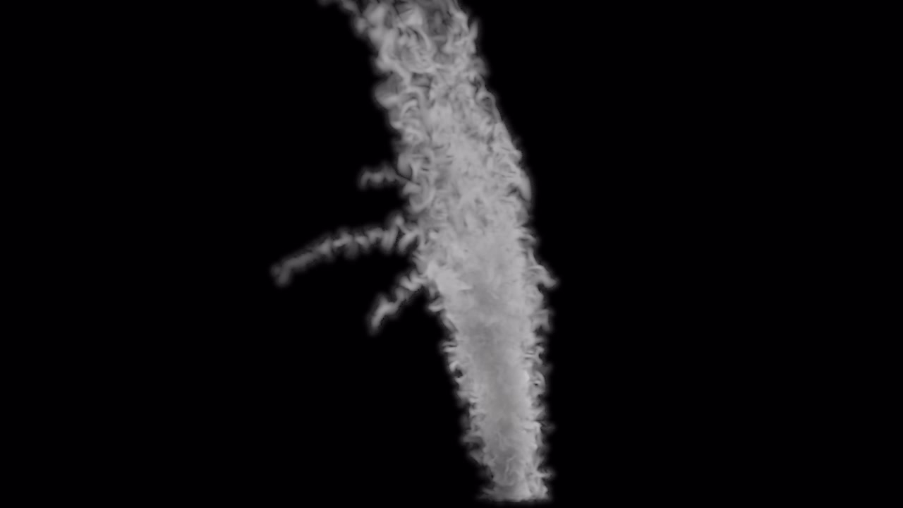 Scie di lancio di missili su sfondo trasparente