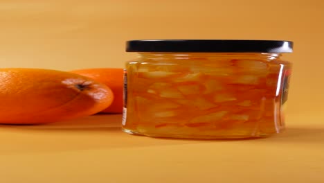 orange marmalade in a jar