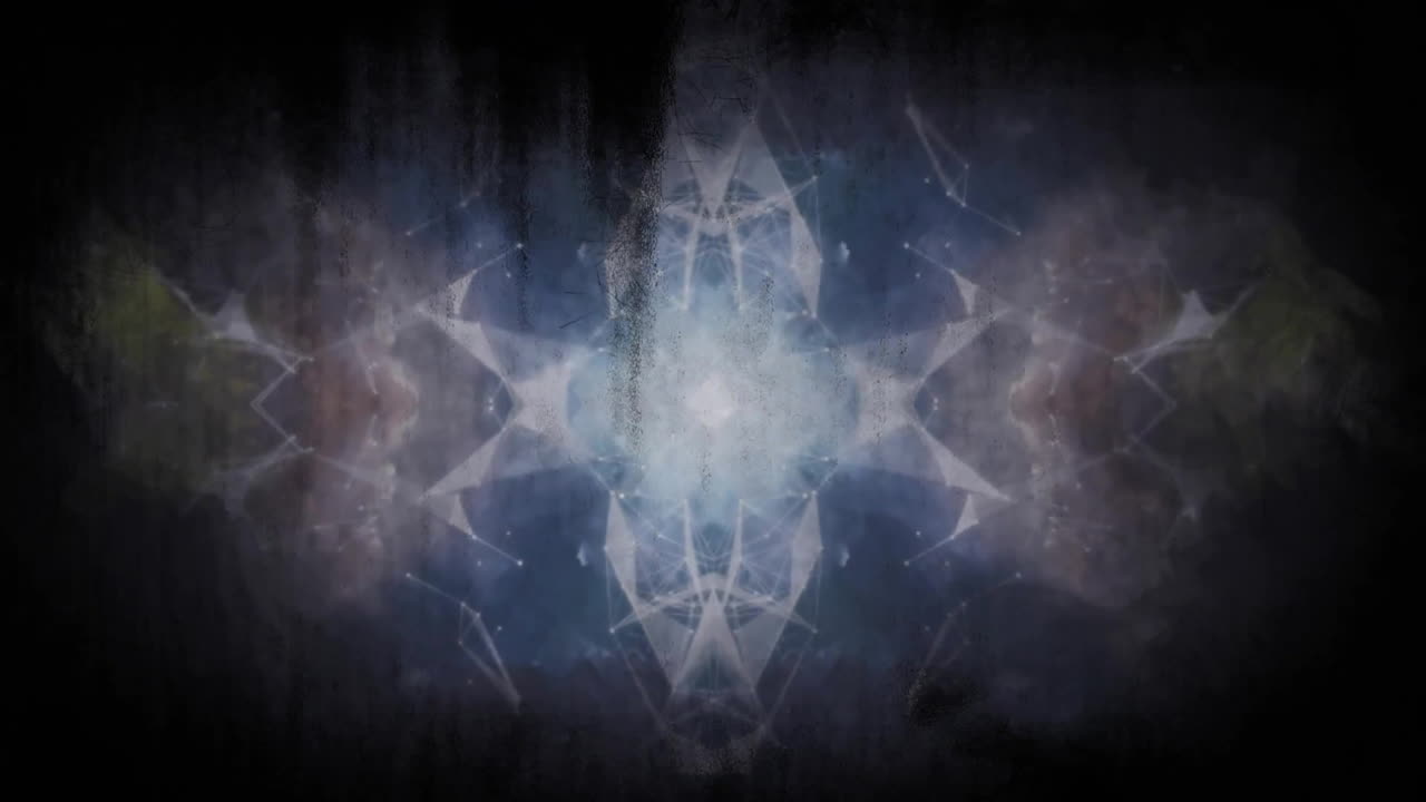 animación de formas blancas que se mueven sobre un fondo negro