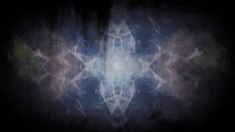 animation of white shapes moving on black background
