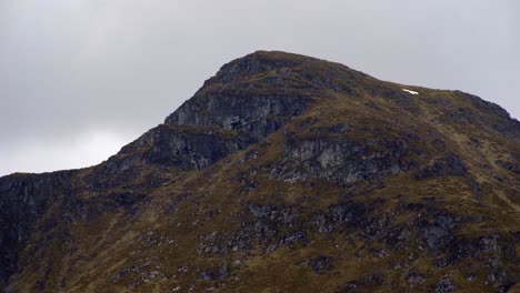 Static-shot-of-a-munro-mountain-on-a-cloudy-day-in-the-glens-and-hills-around-Glasgow