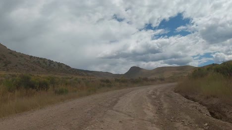 going down a dirt trail