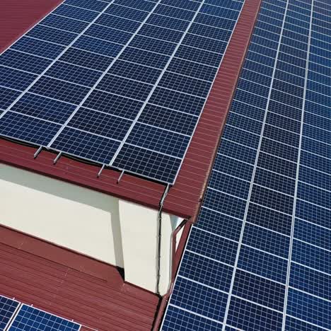 solar panels on the roof of the building