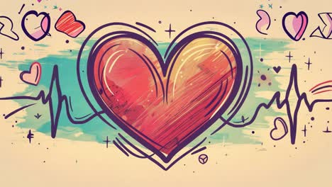 heartbeat love illustration