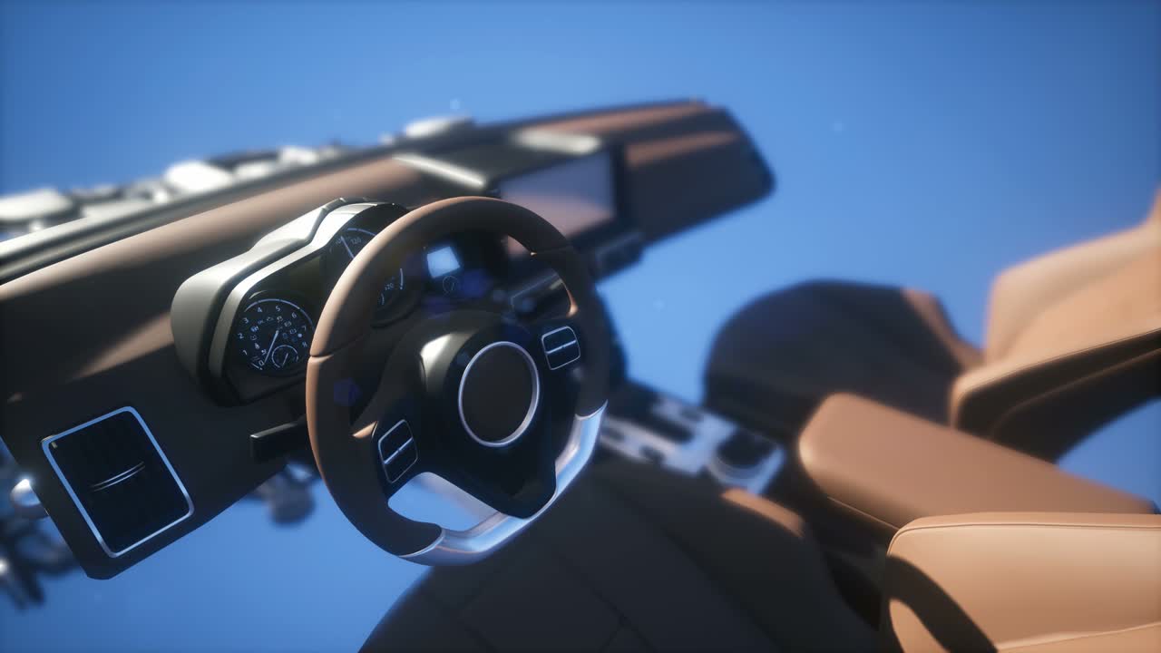 세부적인 자동차 내부