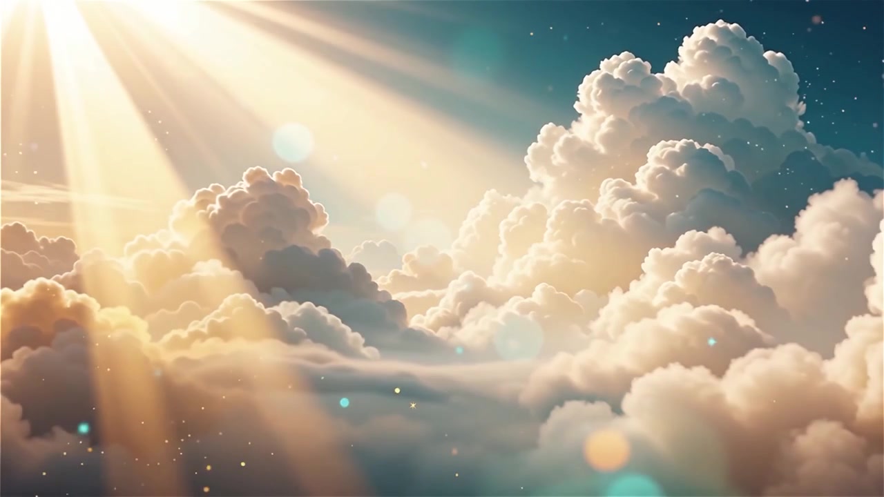 Christian Heavenly Light Worship Background