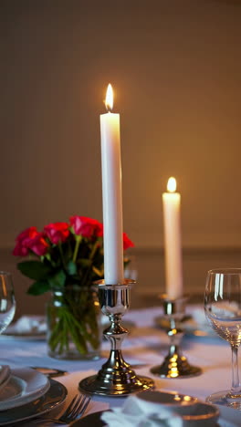 romantic candlelight dinner