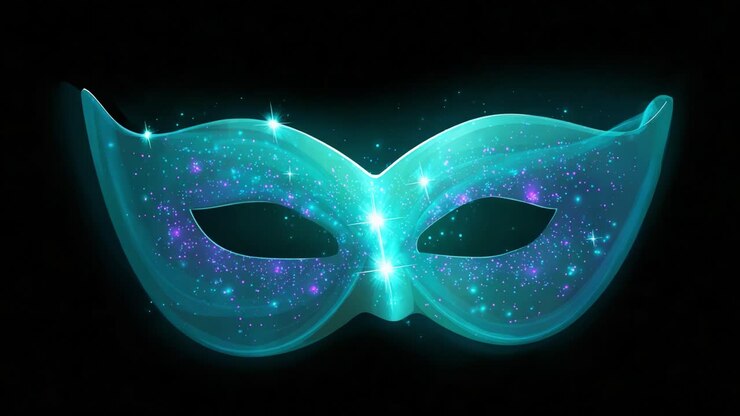 A Stunning Illustration of a Celestial Mask Glimmering with Stars and Galaxies, Perfectly Capturing the Mystique and Enchantment of Fantasy and Masquerade Celebrations