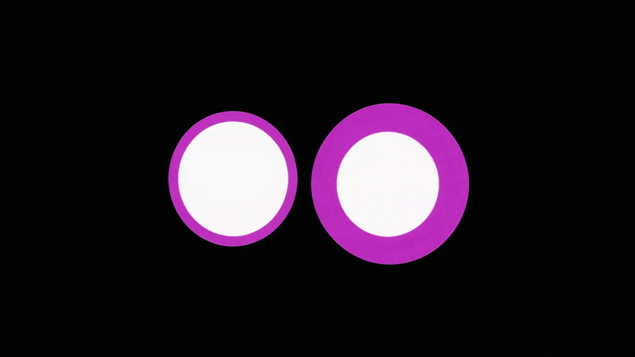 Abstract Animation of Expanding Purple Circles on Black Background