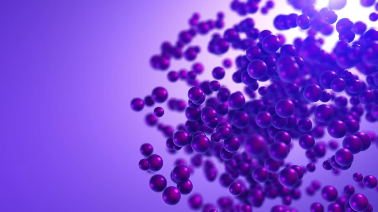 bolas metálicas brillantes con textura de golpe moviéndose lentamente en el espacio con espacio de copia