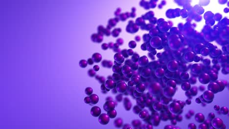 bolas metálicas brillantes con textura de golpe moviéndose lentamente en el espacio con espacio de copia