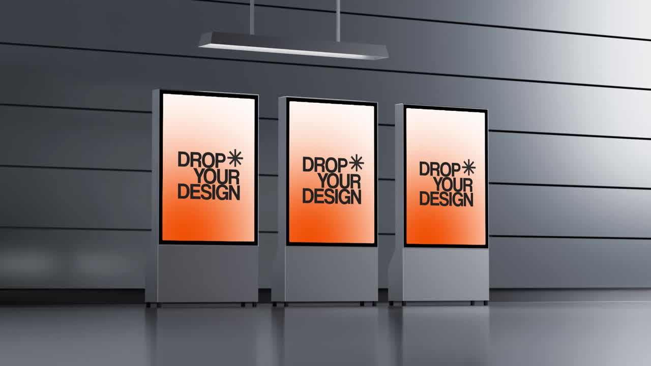 mockup dello schermo del cartellone pubblicitario