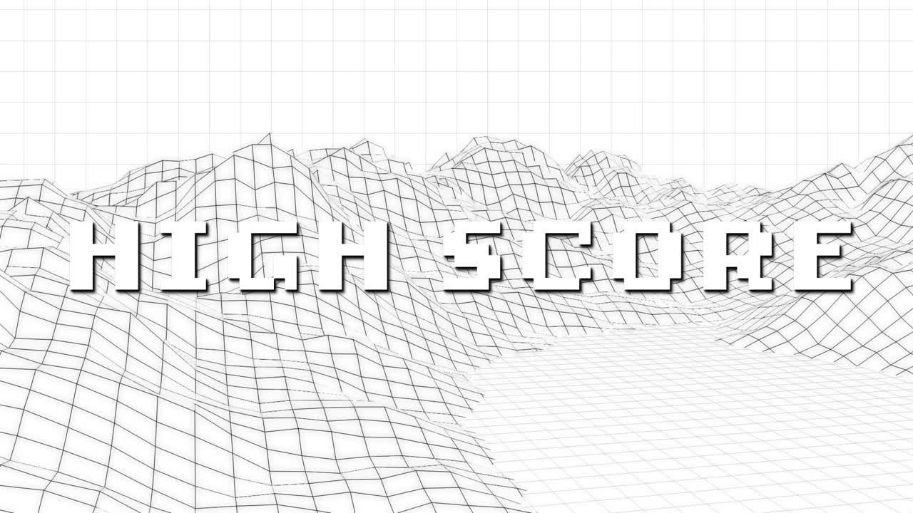 анимация текста с высокой партитурой над метаверсом на белом фоне