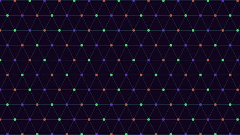 Vibrant-symmetrical-grid-of-colored-dots-on-black-background