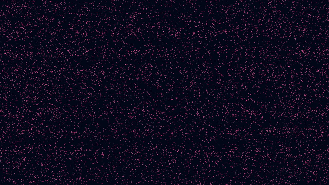 Flying small red glitters and dust on dark space