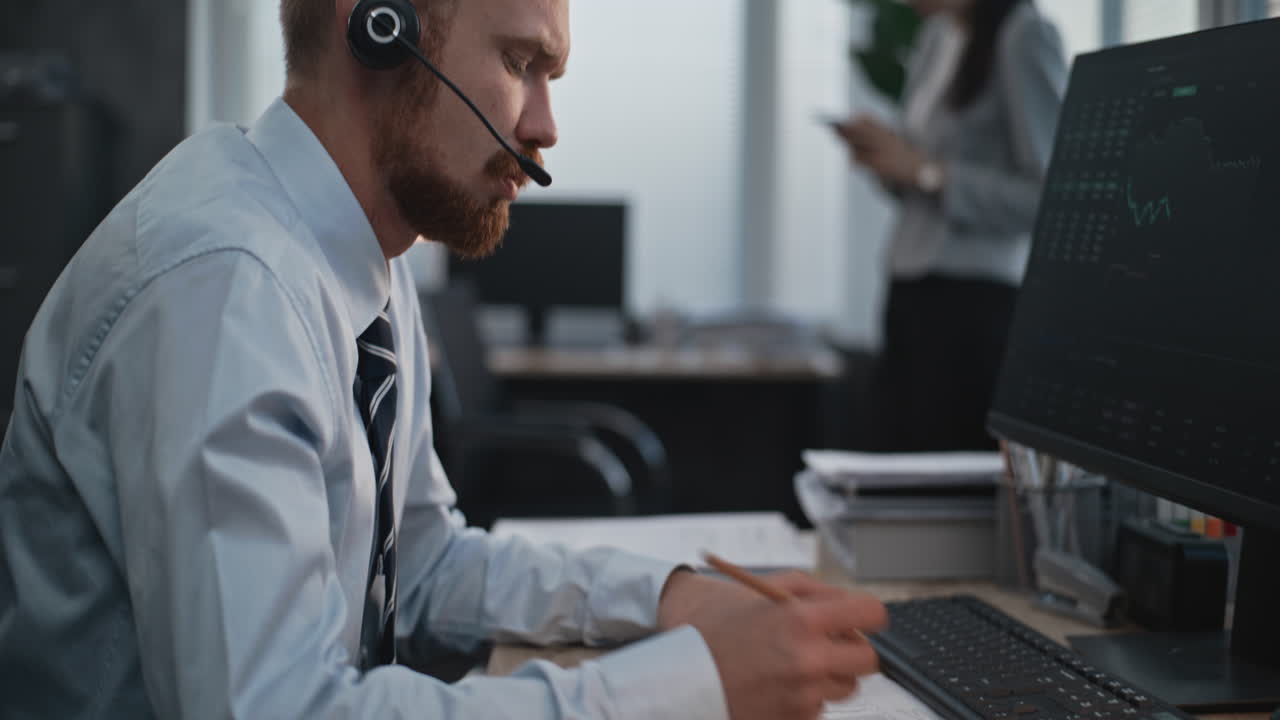 Business Professional Working on Project