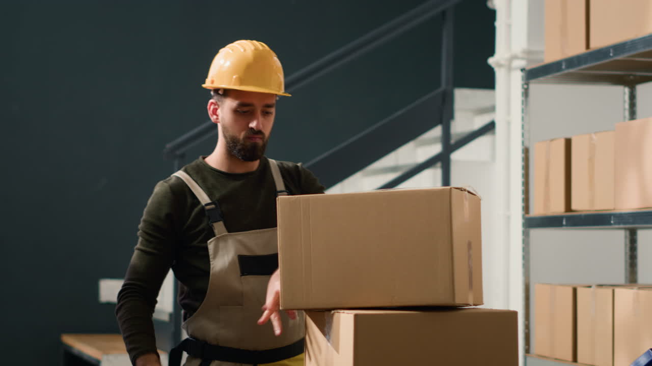Warehouse workers packing boxes for shipping