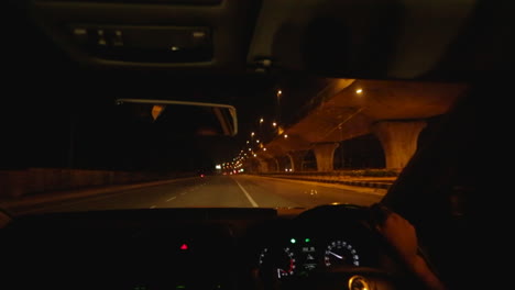 night driving on a highway