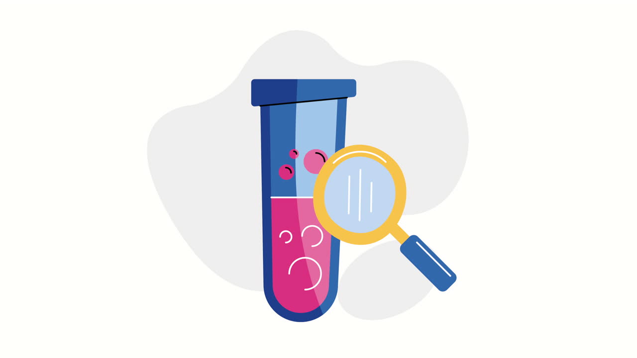 실험실 튜브 테스트 장비 애니메이션