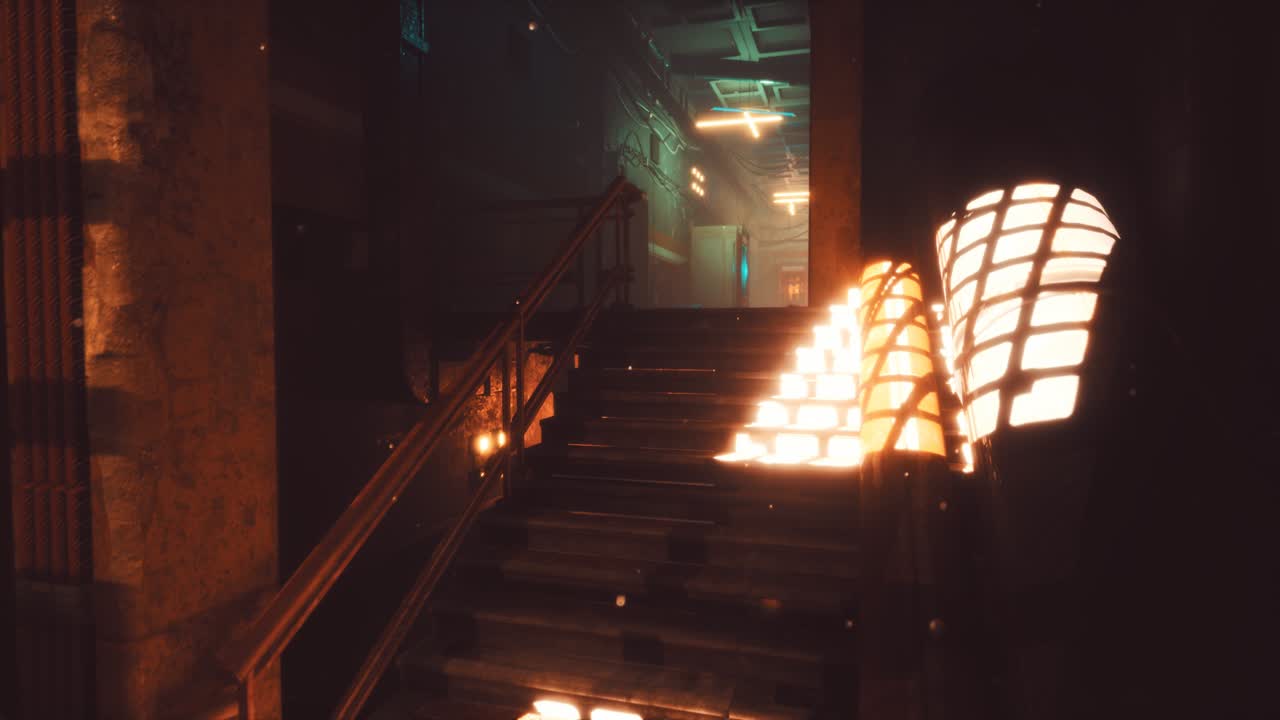 버려진 오래된 모텔의 인테리어