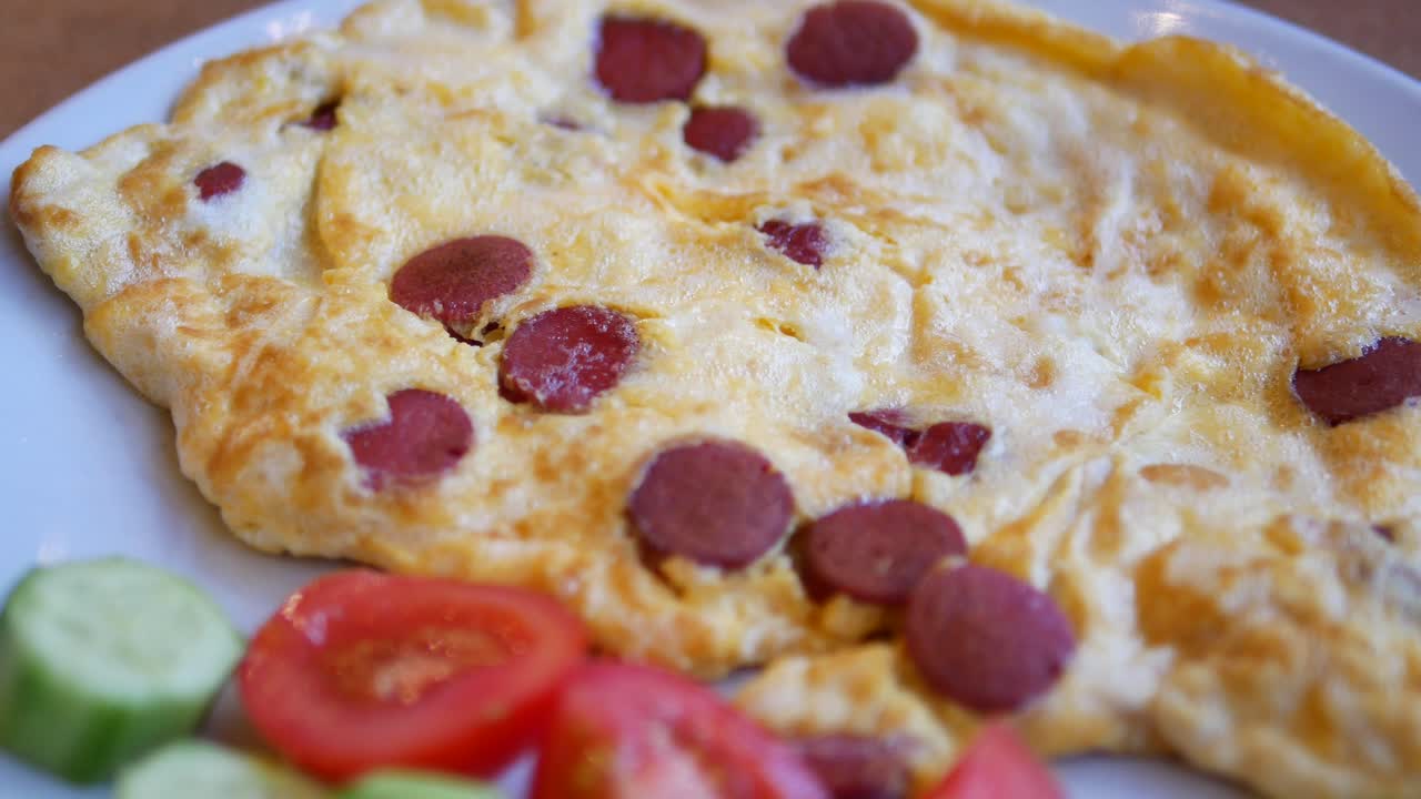 salchicha turca y tortilla de huevo