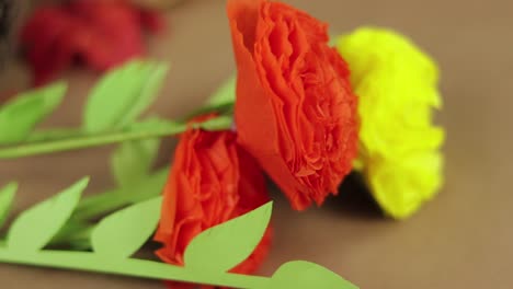 cempasuchil flor de papel para el dia de muertos en mexico