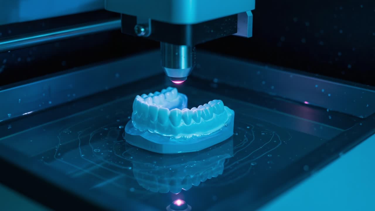 Advanced 3D Printing Technology in Action: Creating Detailed Dental Models with Precision Laser Techniques in a Controlled Environment