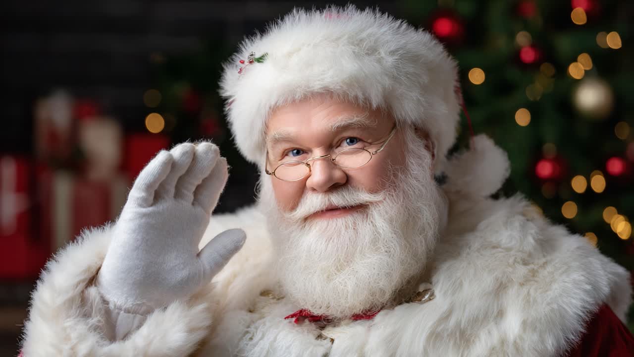 Un personaggio allegro per le feste: immagini accattivanti di Babbo Natale che diffonde gioia e calore durante le festività
