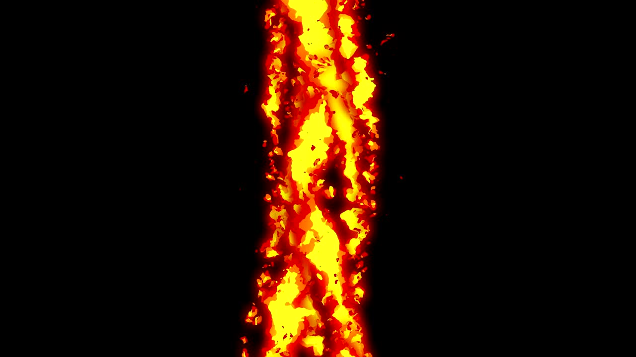 animación de relámpagos de fuego, animación de cómics de dibujos animados, fondo de bucle de llamas,