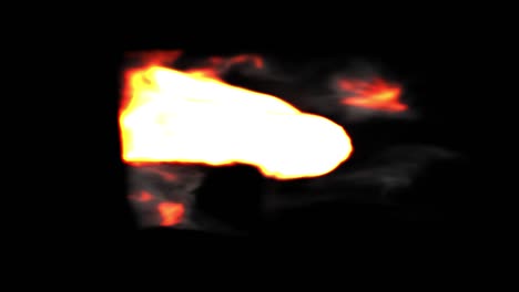 estallido de fuego caótico