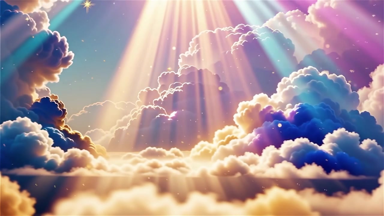 Christian Heavenly Light Worship Background