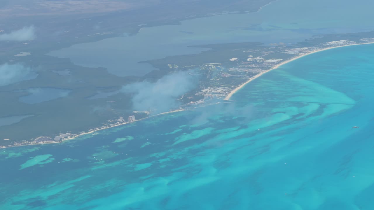 Sunny Playa Mujeres Caribbean shoreline in Cancun