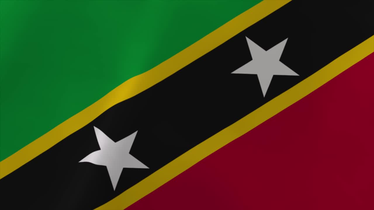 세인트 키츠와 네비스의 발을 흔들고 있는 애니메이션 4k 움직이는 벽화 배경