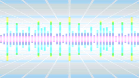 colorful sound waves for party. disco background. abstract colorful wave pattern. loop animation of music equalizer.