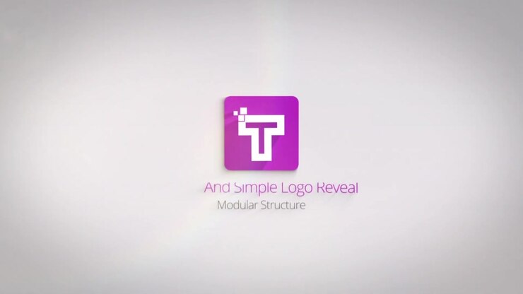 Minimalistische logo-onthullingsanimatie met geometrische vormen