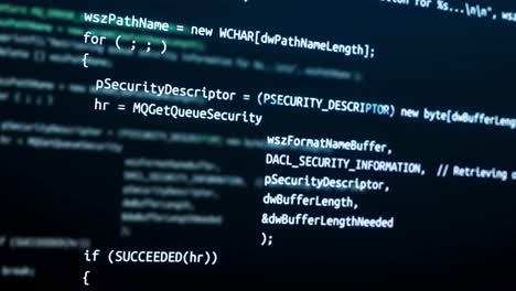 encrypted fast scrolling programming security hacking code loop animation background as coding