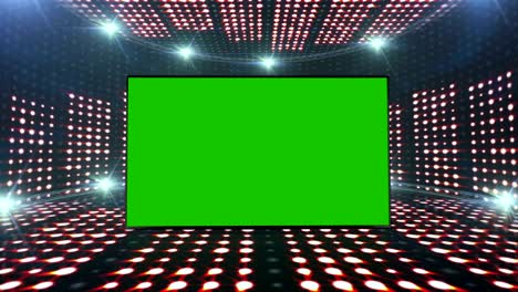 music waves room, radio, lights bulbs animation, rendering, background, loop