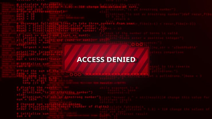 4k attention danger symbol on dark red glitched background computer virus system hacked error sign