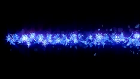 el símbolo del invierno brillante con los copos de nieve de belleza. vórtice de la nieve de giro. patrón de invierno. la belleza bailando copos de neve. animación de bucle abstracto.