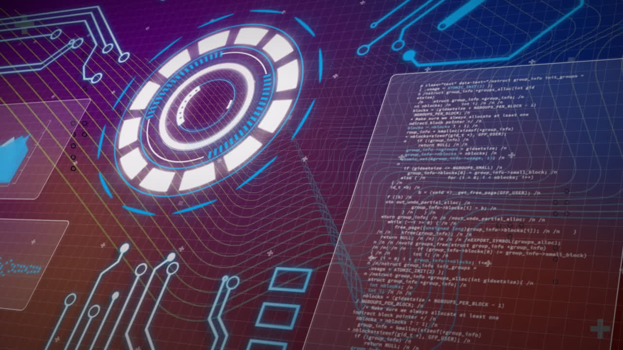 Animation of scope scanning and connections over data processing