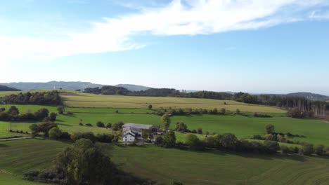 aerial view of fields in sauerland, germany