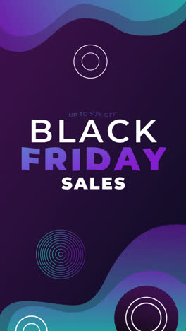 an animation of a gradient black friday concept