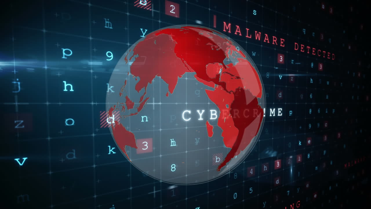animación de un globo giratorio con procesamiento de datos